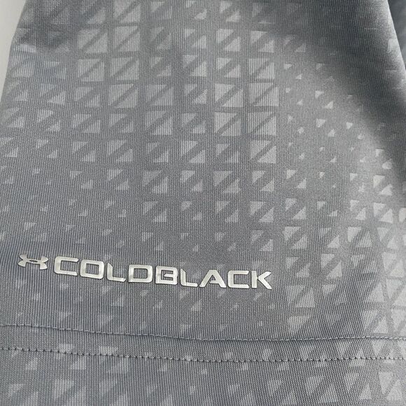 Under Armour Mens Loose Heat Gear Geometric ColdBlack Golf Polo Shirt Gray XL - Picture 5 of 7